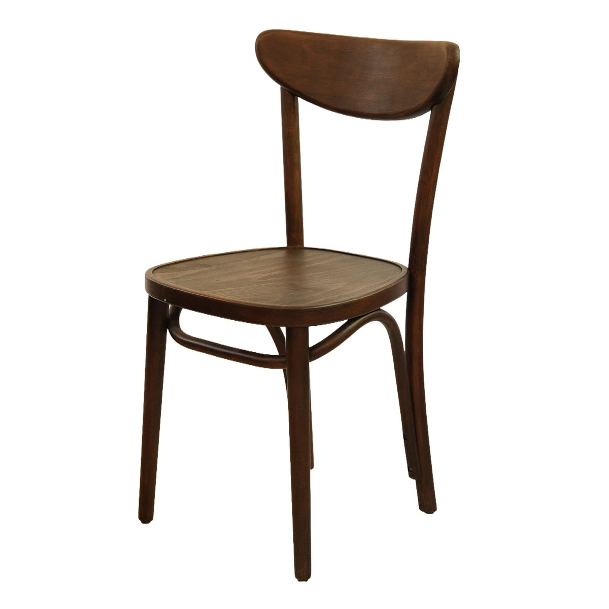 Luna (CH86A) Curved Back Solid Wood American Beech Bentwood Dining Chair - Walnut/Oak/Black picket and rail