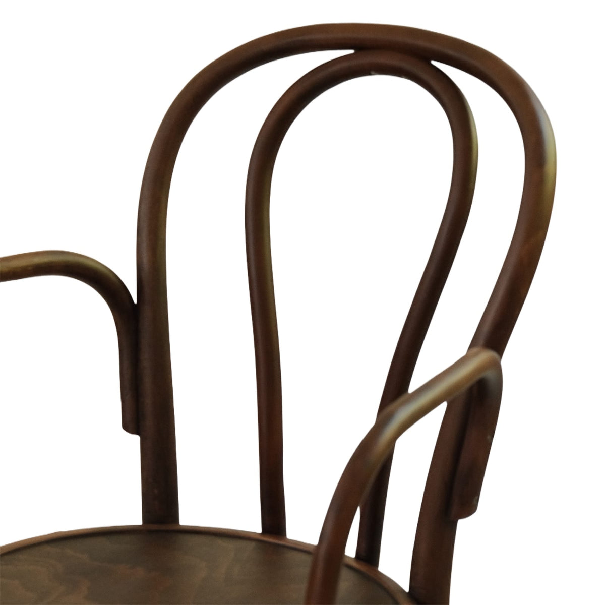 Lyon Armchair (CH18B) Parisian Style Solid Wood American Beech Bentwood Dining Chair - Walnut/Oak/Black picket and rail