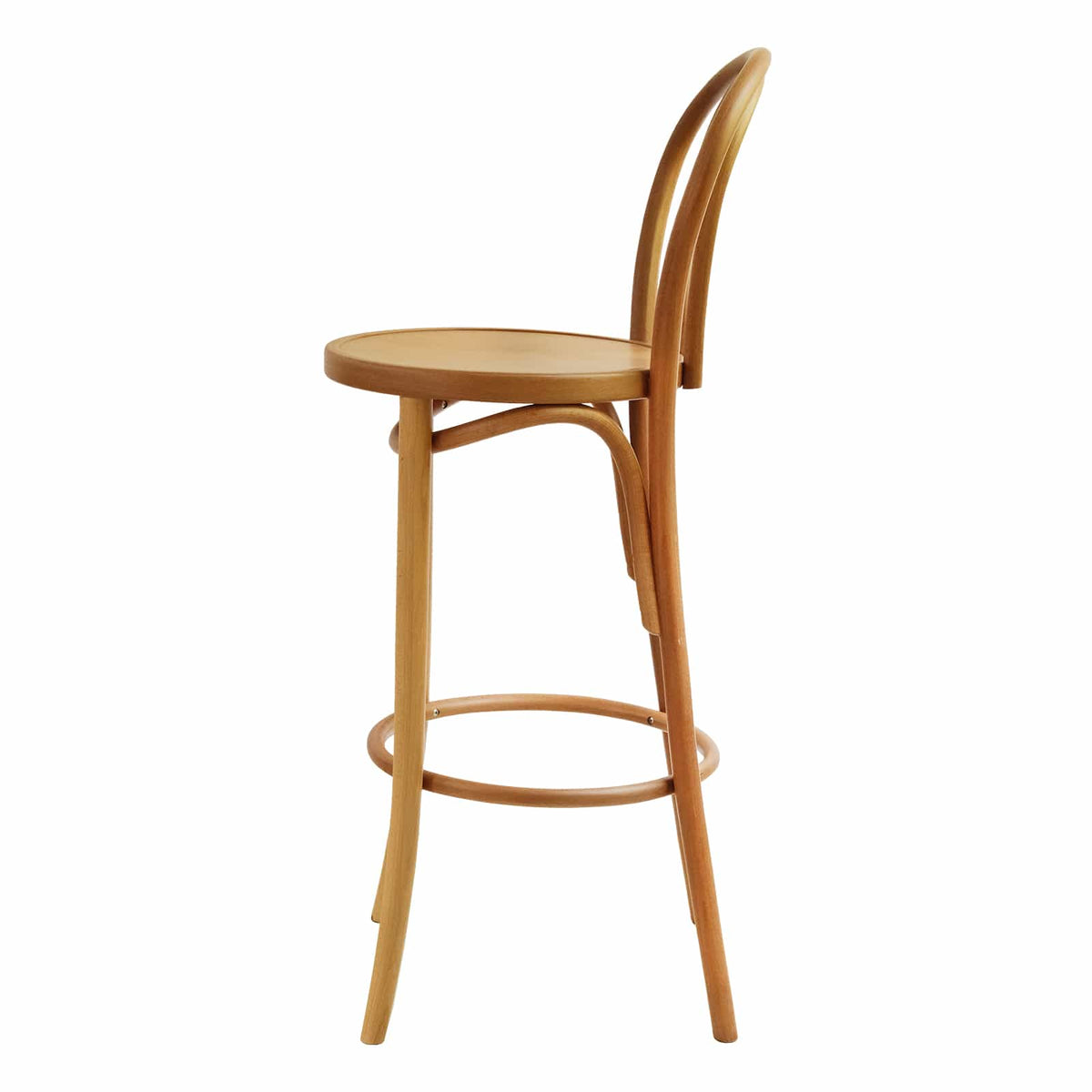 Lyon Bar Chair (BS18A) Parisian Style Solid Wood American Beech Bentwood Bar Chair - Walnut/Oak/Black picket and rail