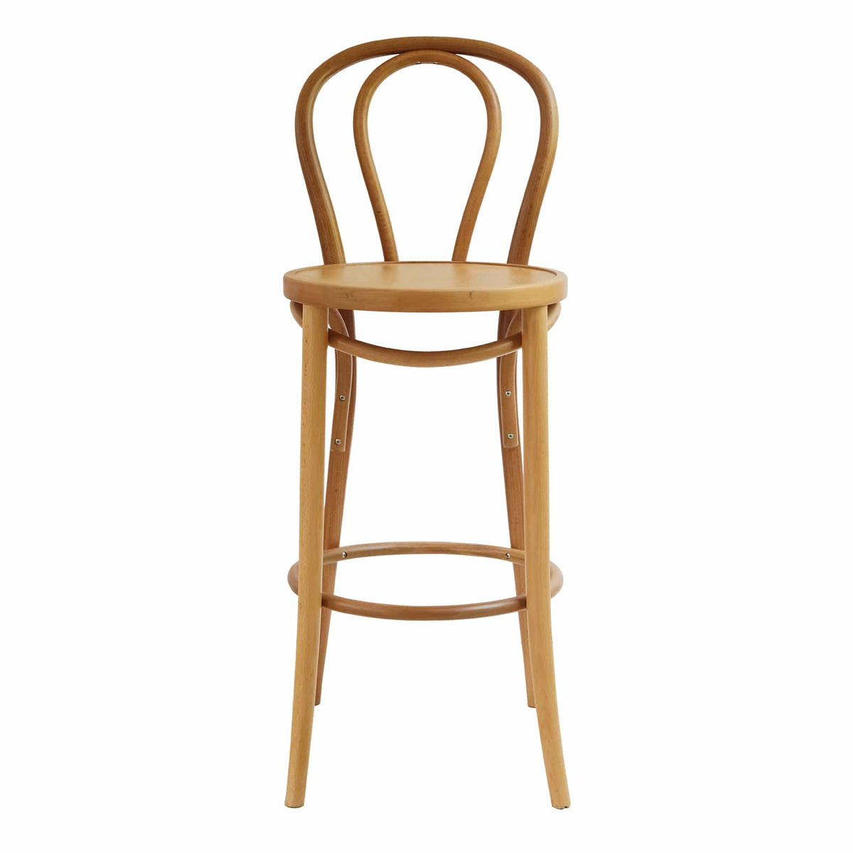 Lyon Bar Chair (BS18A) Parisian Style Solid Wood American Beech Bentwood Bar Chair - Walnut/Oak/Black picket and rail