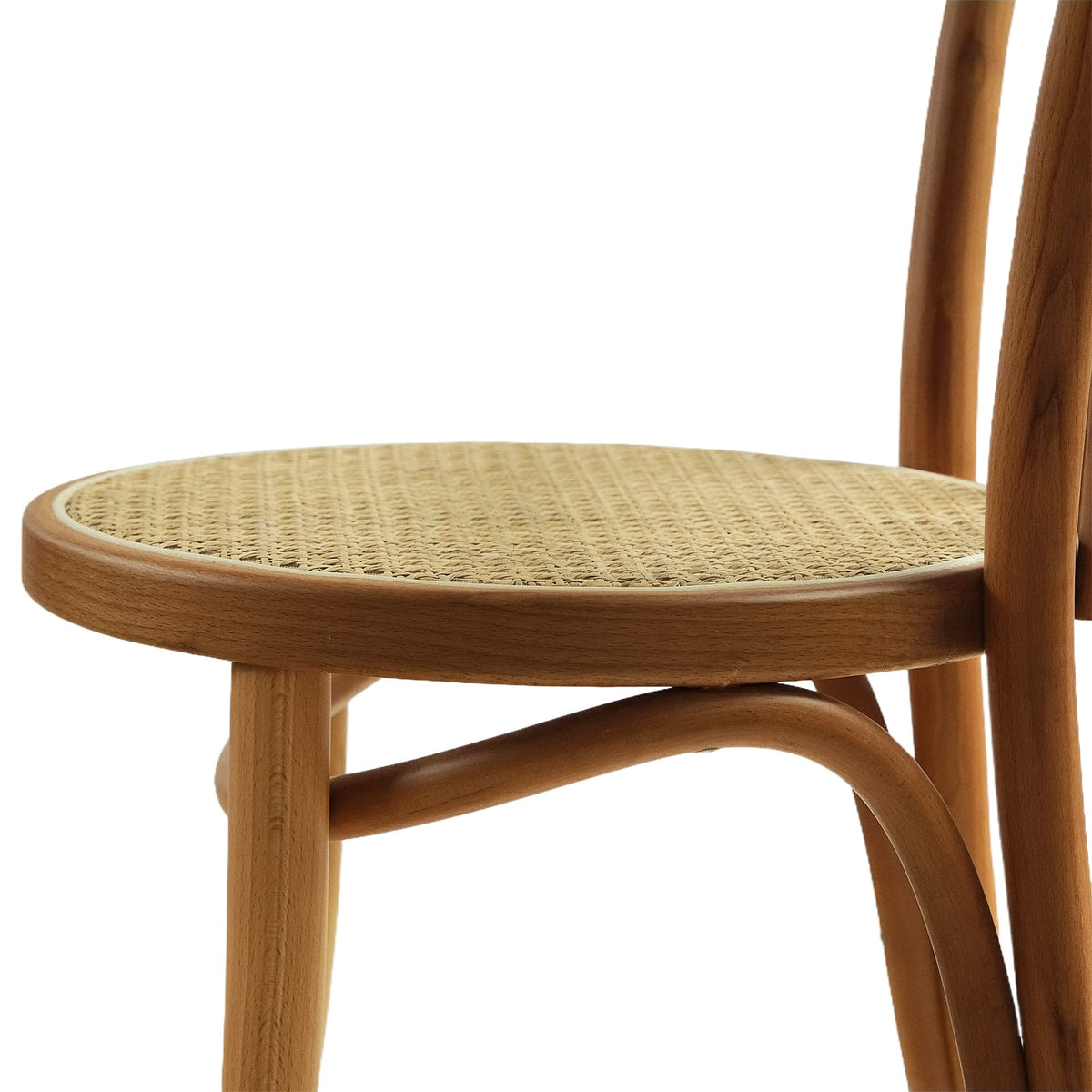 Lyon (CH18A) Parisian Style Solid Wood American Beech Bentwood Dining Chair - Walnut/Oak/Black picket and rail