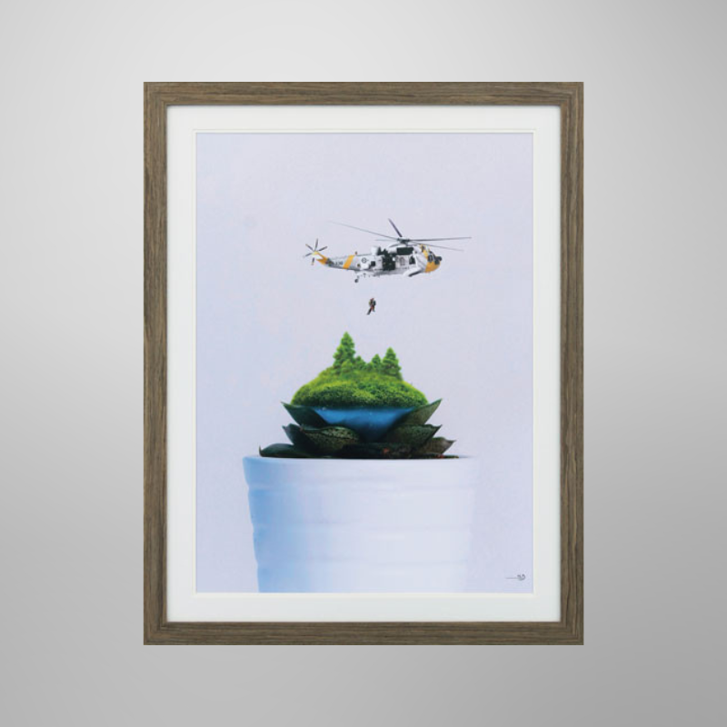 Magesa Biseko “Heli" | Licensed Art Print | Framed Art | Photography | Photorealism picket and rail
