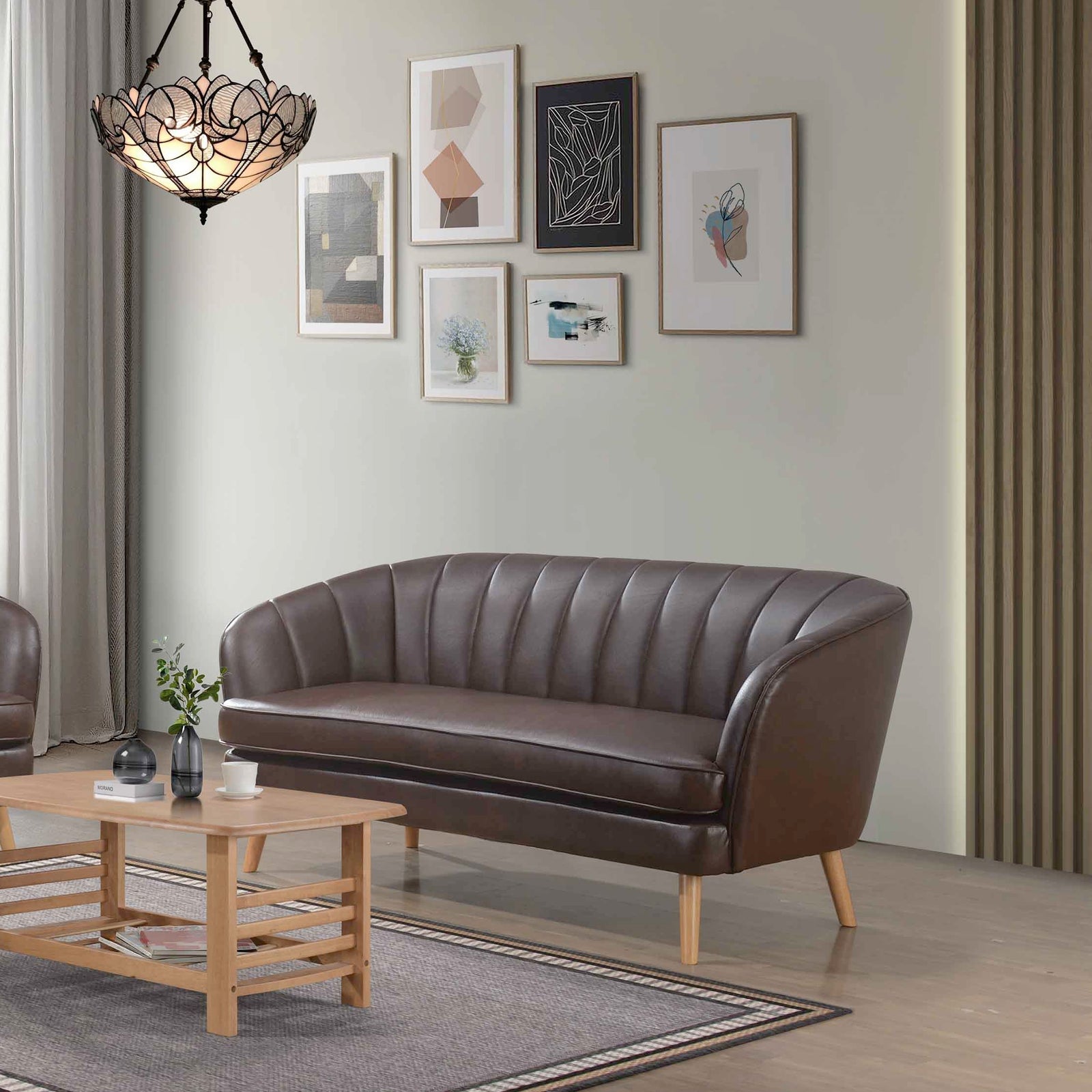 Marilyn 1/2/3-Seater PU-Leather Sofa (IT-3083FC) picket and rail