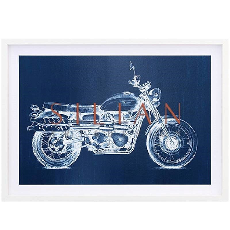 Megan Meaher -Classic Motorcycle I  (PT1699-1) picket and rail