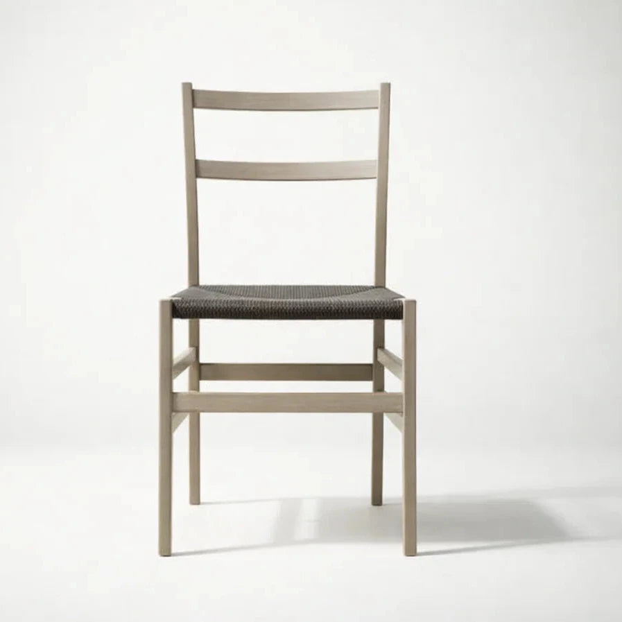 Mirage Chair (CH7237) - Custom Solid Wood American Oak Dining Chair Mid-Century Architect-Inspired Scandinavian Minimalist with Woven Paper Cord Seat picket and rail