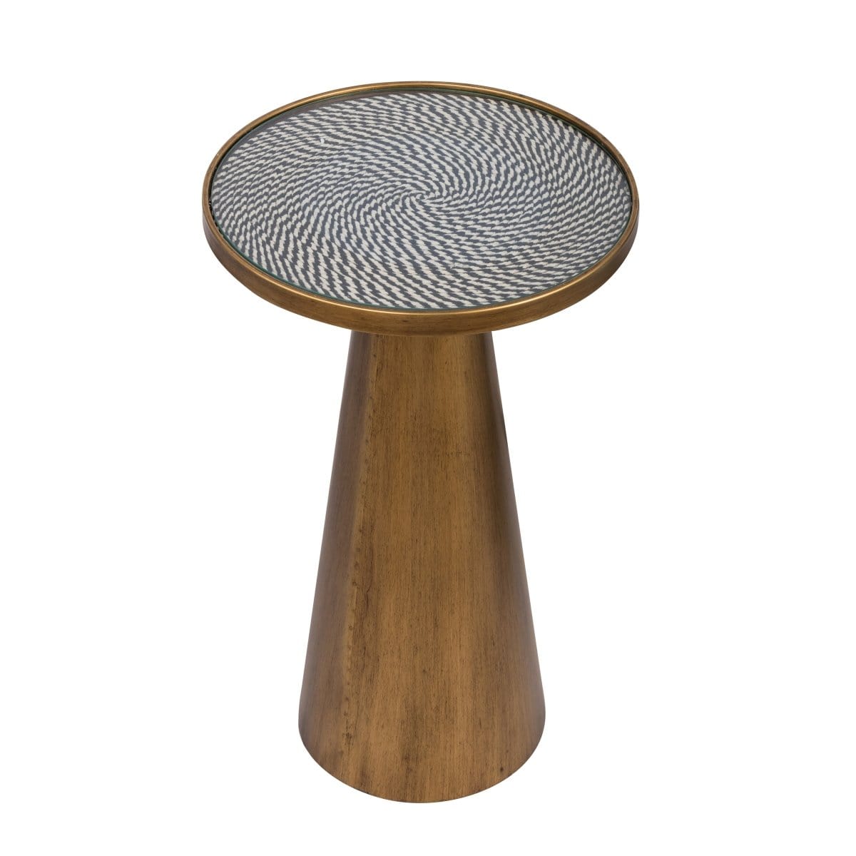Modern Chic Round Side Table AB-44133 picket and rail