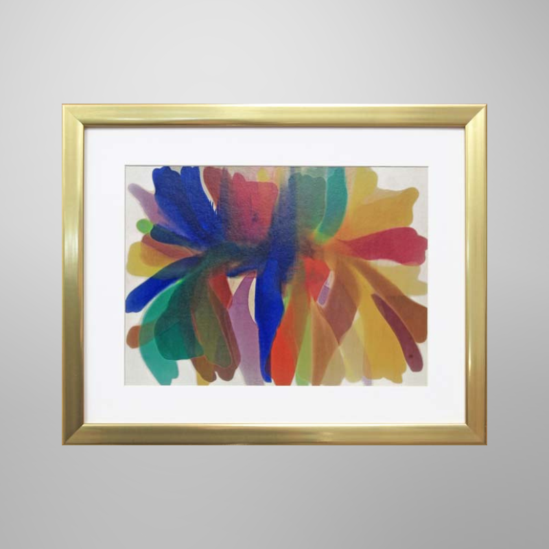 Morris Louis “Point of Tranquility", (c. 1959-1960) | Licensed Art Print | Framed Art | Lithograph | Abstract picket and rail