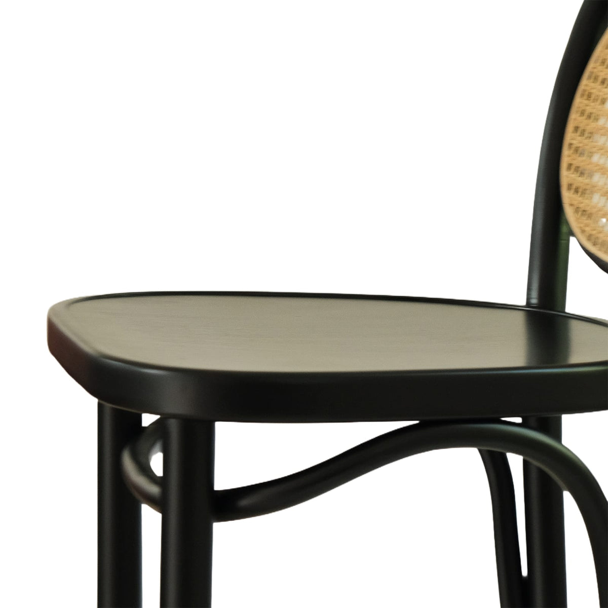 Munich Bar Chair (BS20A) Austrian Design Solid Wood American Beech Bentwood Dining Chair - Walnut/Oak/Black picket and rail