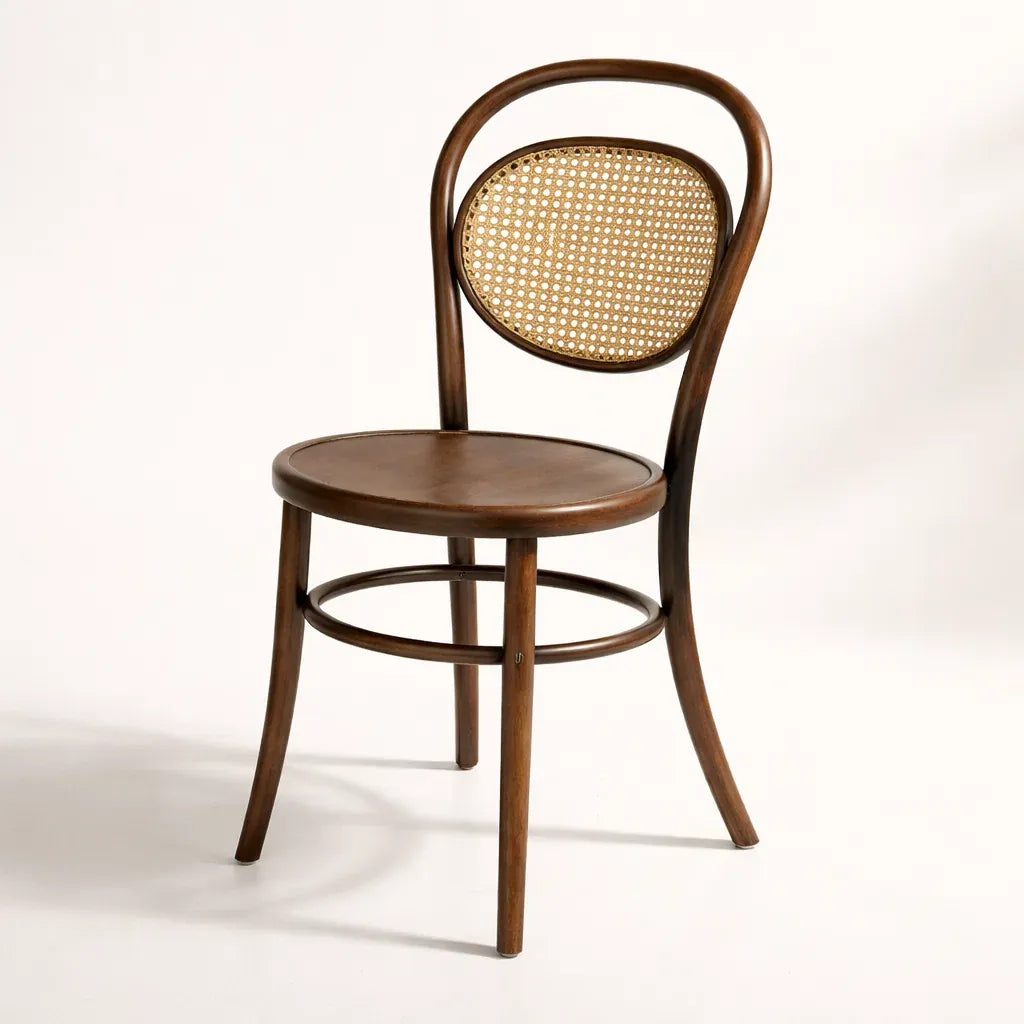 Munich (CH20A) Austrian Design Solid Wood American Beech Bentwood Dining Chair - Walnut/Oak/Black picket and rail