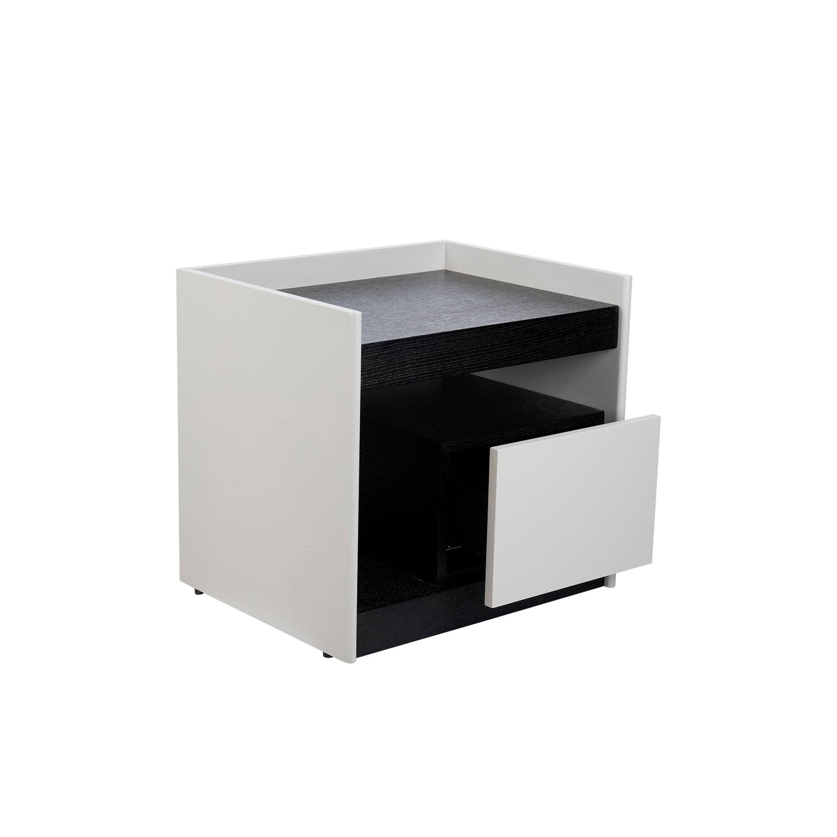 Nocturne Bedside Table/Nightstand with Drawers - ST022R picket and rail