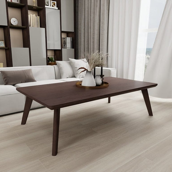 Norya 1.45m Solid Walnut & Oak Wood Custom Coffee Table - European Red ...