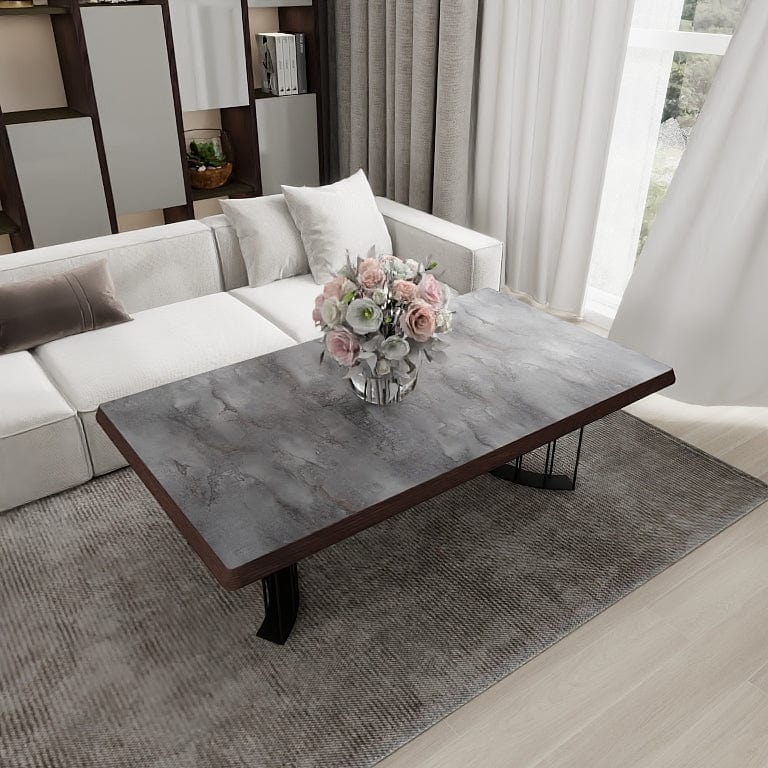 Norya 1.45m Solid Wood Custom Coffee Table - European Red Oak (RZFC01A) picket and rail