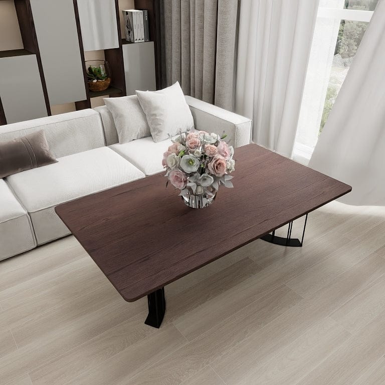 Norya 1.45m Solid Wood Custom Coffee Table - European Red Oak (RZFC30) picket and rail