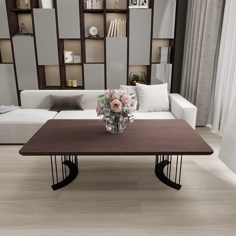 Norya 1.45m Solid Wood Custom Coffee Table - European Red Oak (RZFC30) picket and rail