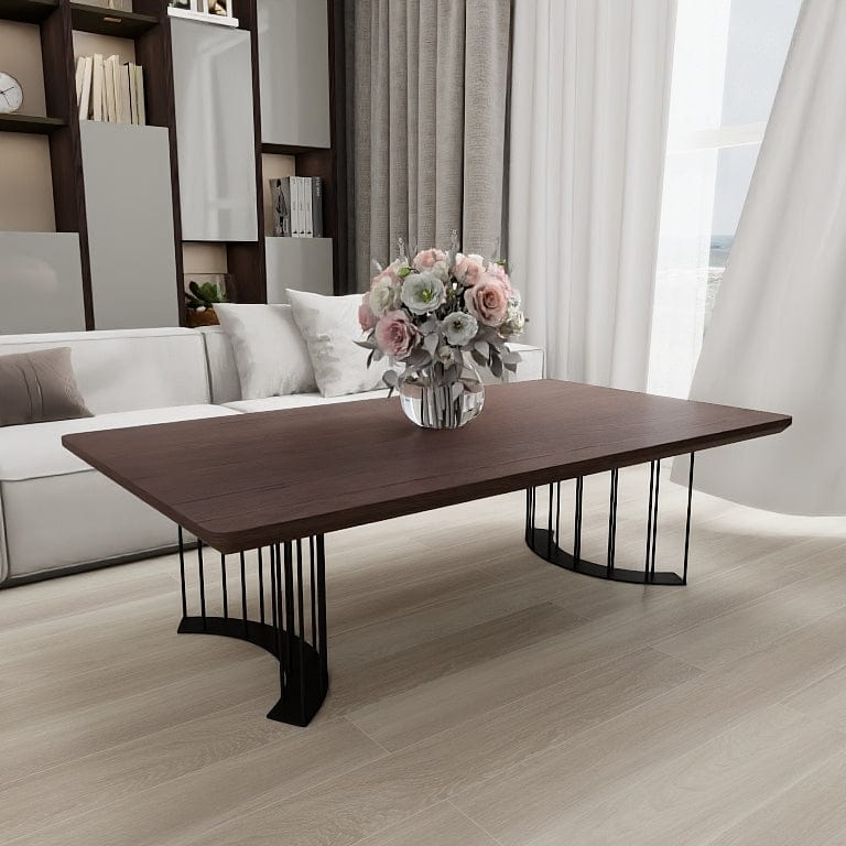 Norya 1.45m Solid Wood Custom Coffee Table - European Red Oak (RZFC30) picket and rail