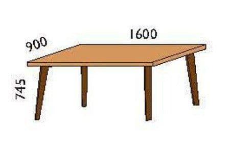 NORYA 1.6m Pencil-Legged Wood Dining Table in American Black Walnut (NYS-KBZTL02) picket and rail