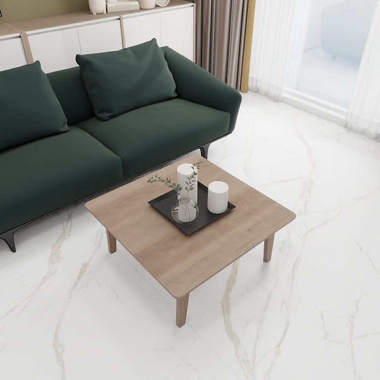 Norya Solid Wood Custom Square Coffee Table - German White Oak (XSF807-FF) picket and rail