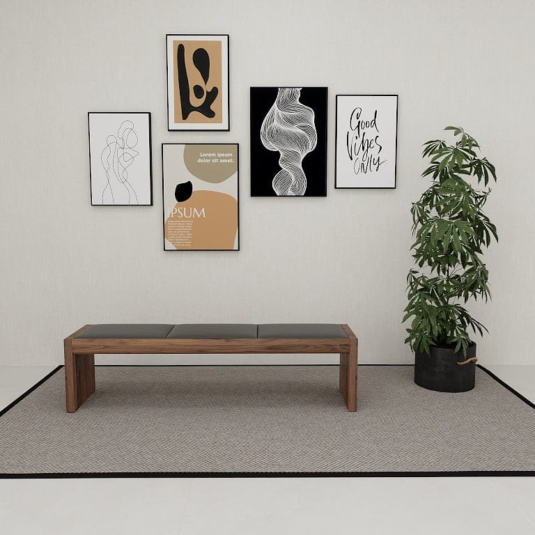 Norya Solid Wood Dining Bed Series - American Walnut (NZD02N) picket and rail