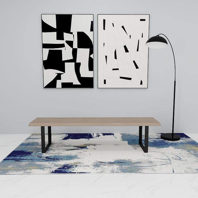 Norya Solid Wood Dining Bed Series - German White Oak (XZD03) picket and rail