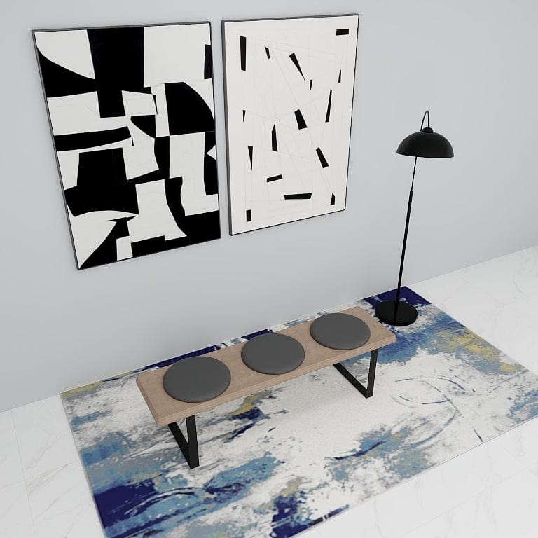 Norya Solid Wood Dining Bed Series - German White Oak (XZD04) picket and rail