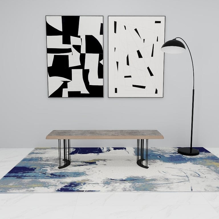 Norya Solid Wood Dining Bed Series - German White Oak (XZD06) picket and rail