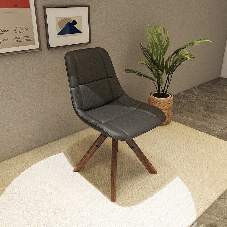 Norya Solid Wood Dining Chair - American Walnut (N6Z66N125) picket and rail