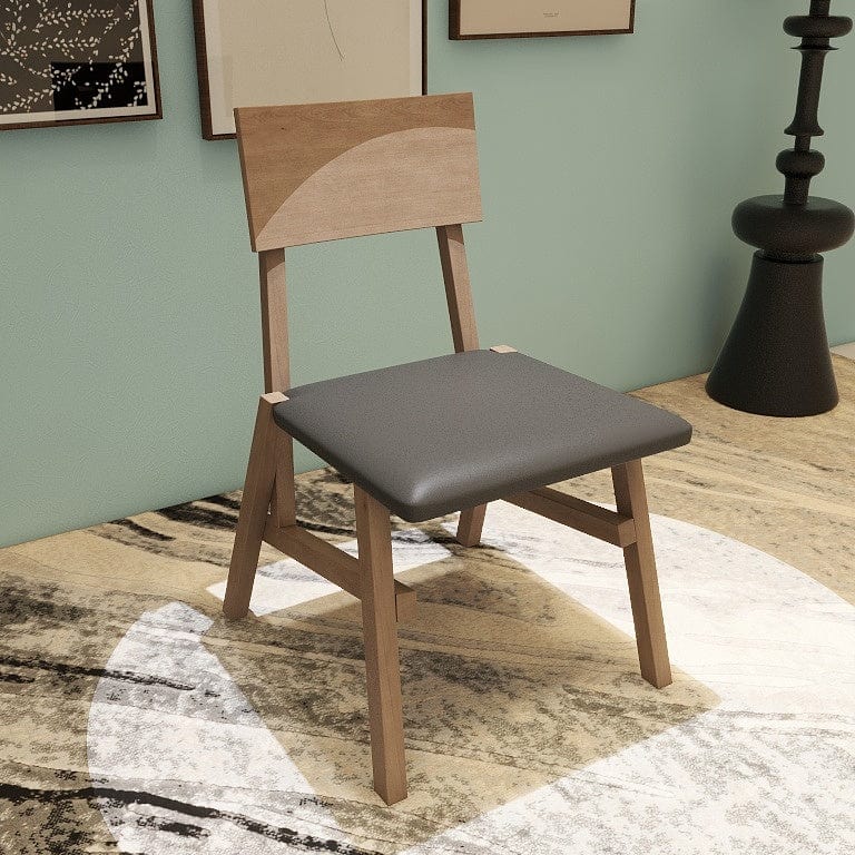 Norya Solid Wood Dining Chair - German White Oak (X6Z78-O) picket and rail