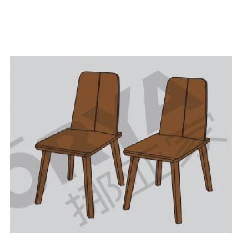 NORYA Solid Wood Dining Chairs D5 American Walnut (N6Z82-C) picket and rail