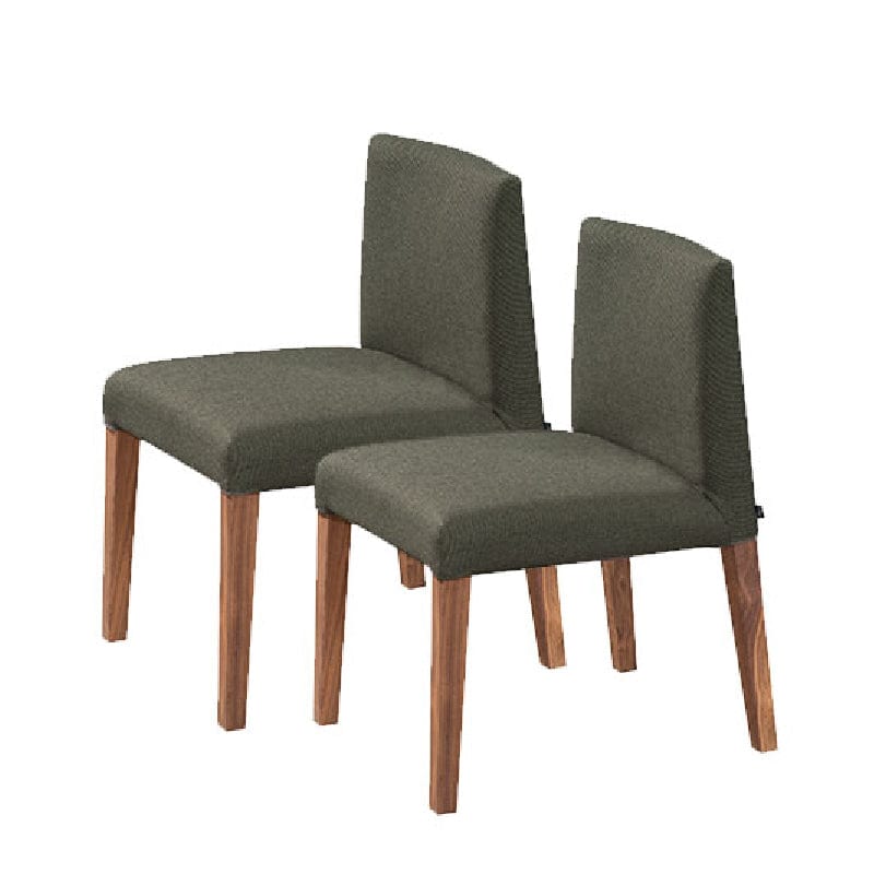 NORYA Solid Wood Dining Chairs D5 Fabric/ American Walnut (N6Z64-Q2) picket and rail