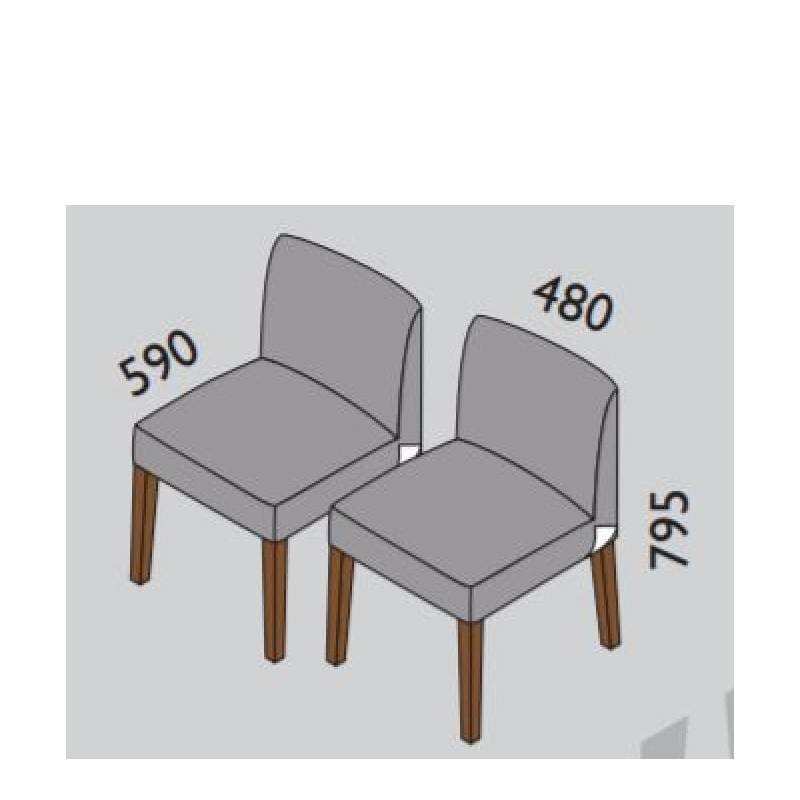 NORYA Solid Wood Dining Chairs D5 Fabric/ American Walnut (N6Z64-Q2) picket and rail