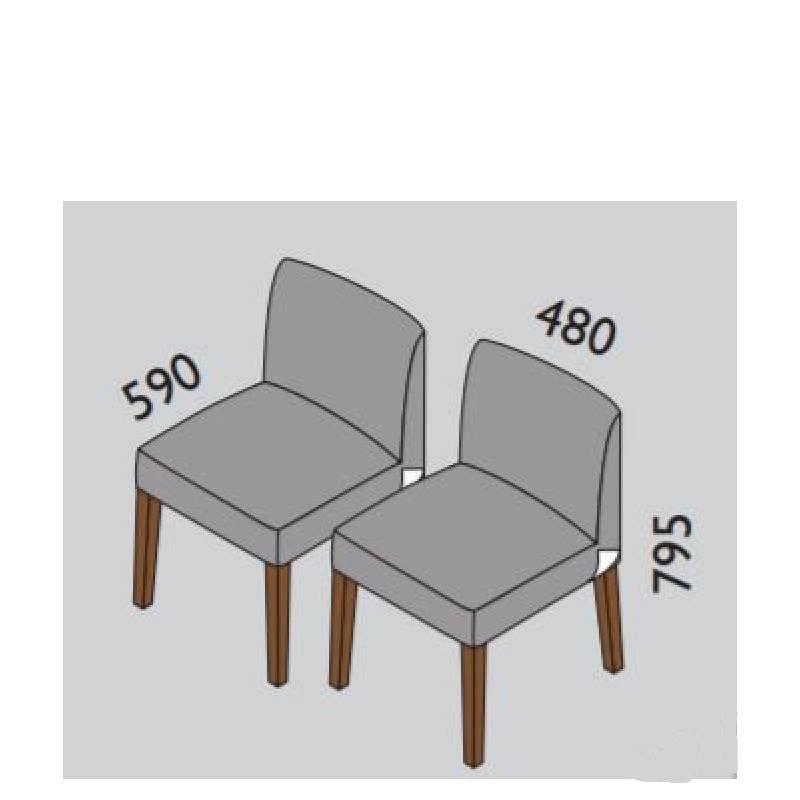 NORYA Solid Wood Dining Chairs D5 Fabric/ American Walnut (N6Z64-Q5) picket and rail