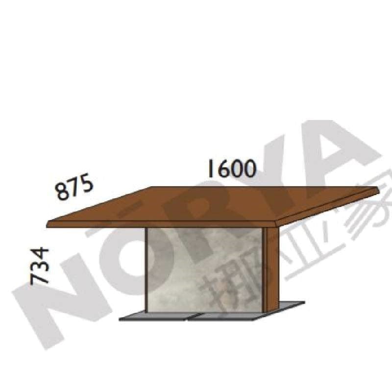 NORYA Solid Wood Dining Table (1.6m) in American Walnut D5 (NZTN03) picket and rail