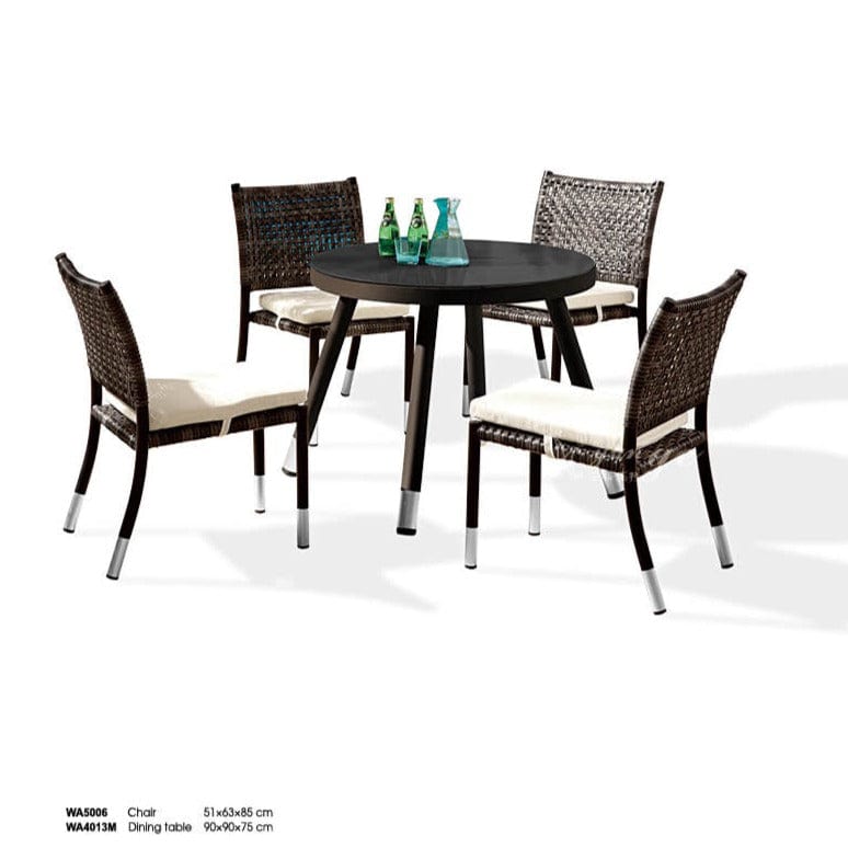 Outdoor Collection Fatsia Series WA5006 Dining Chair picket and rail