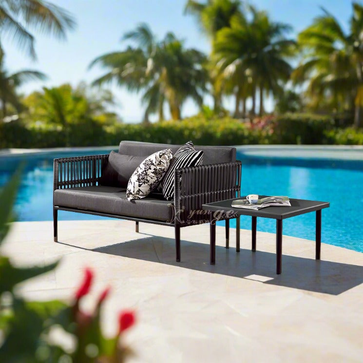 Outdoor Collection Kitaibela Series WA1034 3-seater Sofa picket and rail