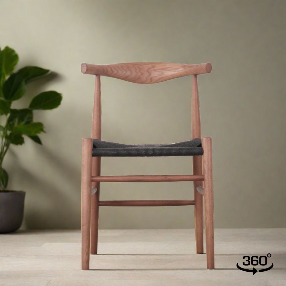 Oxley Chair (CH7259A) - Custom Solid Wood American Oak Dining Chair Mid-Century Architect-Inspired Scandinavian Minimalist picket and rail