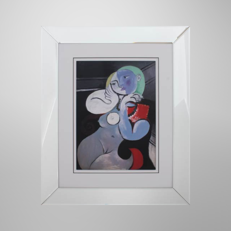 Pablo Picasso “Femme Au Fauteuil Rouge", 1932 | Licensed Art Print | Framed Art | Lithograph | Abstract picket and rail