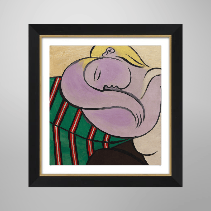 Pablo Picasso “Femme Aux Cheveux Jaunes" (Woman With Yellow Hair), 1931 | Licensed Art Print | Framed Art | Lithograph | Abstract picket and rail