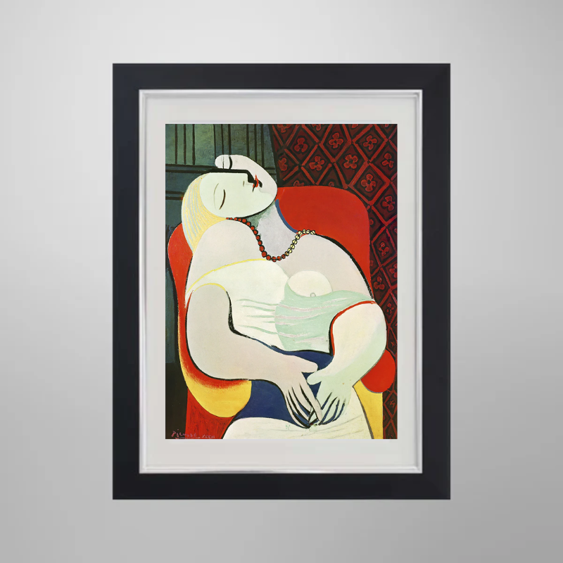 Pablo Picasso “Le Rêve" (The Dream), 1932 | Licensed Art Print | Framed Art | Lithograph | Abstract picket and rail