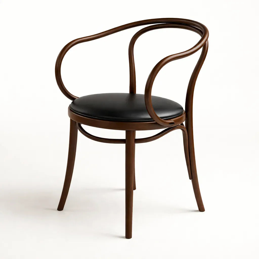 Prague Armchair (CH30B) Central European Design Solid Wood  American Beech Bentwood Dining Chair - Walnut/Oak/Black picket and rail