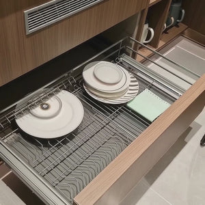 Pull-Out Dish Basket | Power Coated Steel | Aluminum