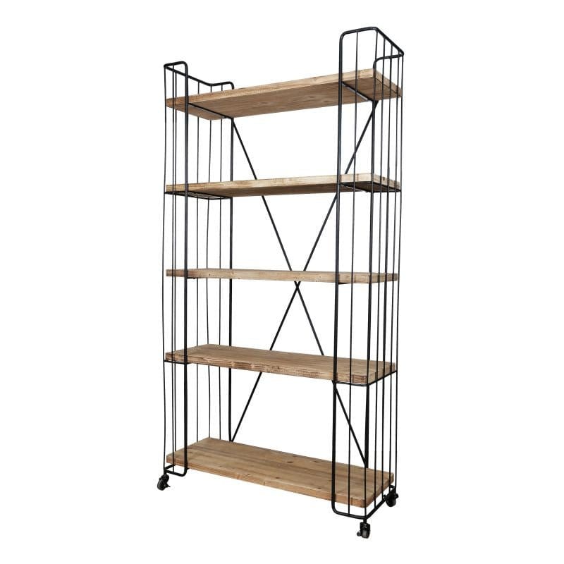 Quimby 5-Tier Bookshelf (D43157) picket and rail