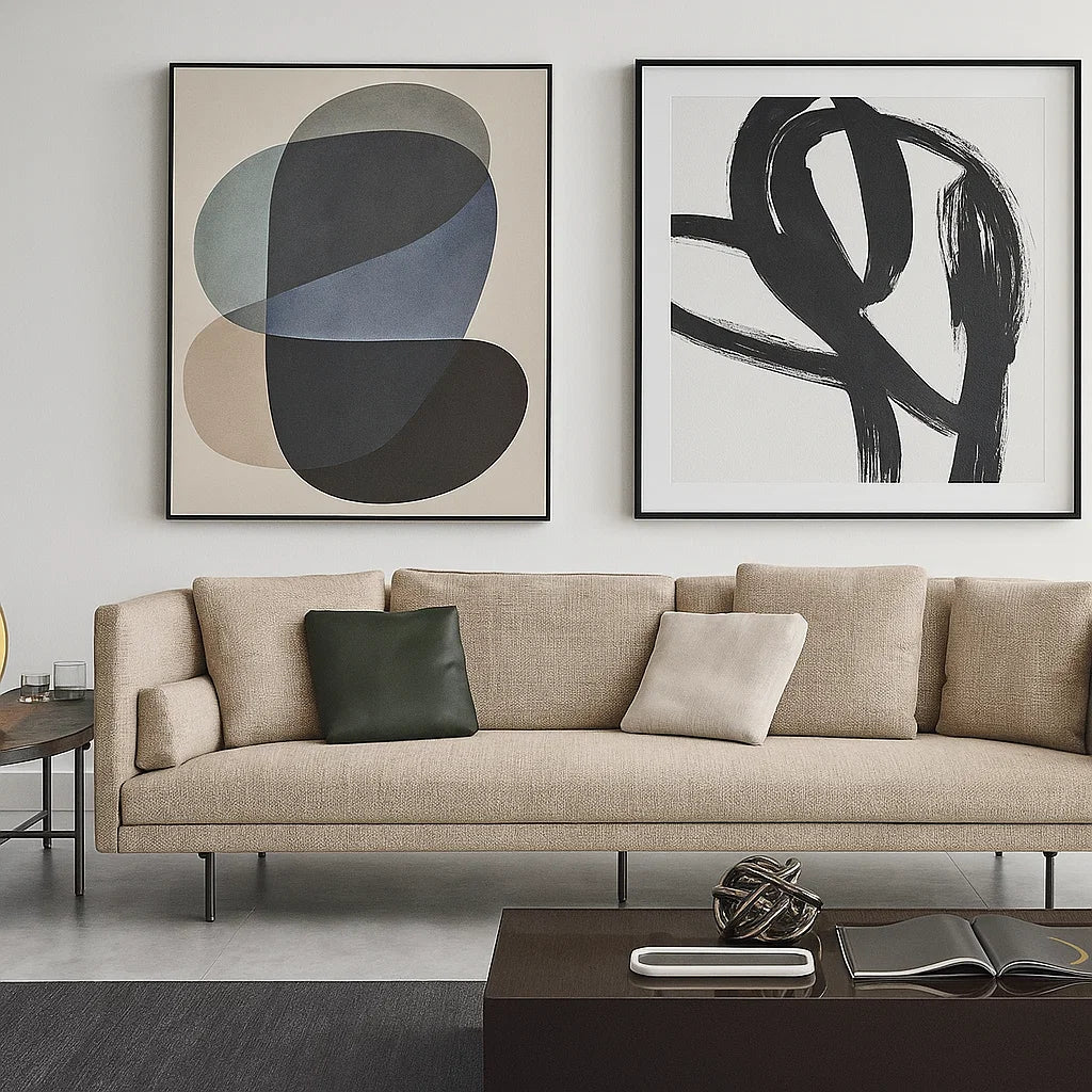 Ravino (SF12016) - Italian Minimalist Custom Sofa Bespoke in Leather & Fabric picket and rail