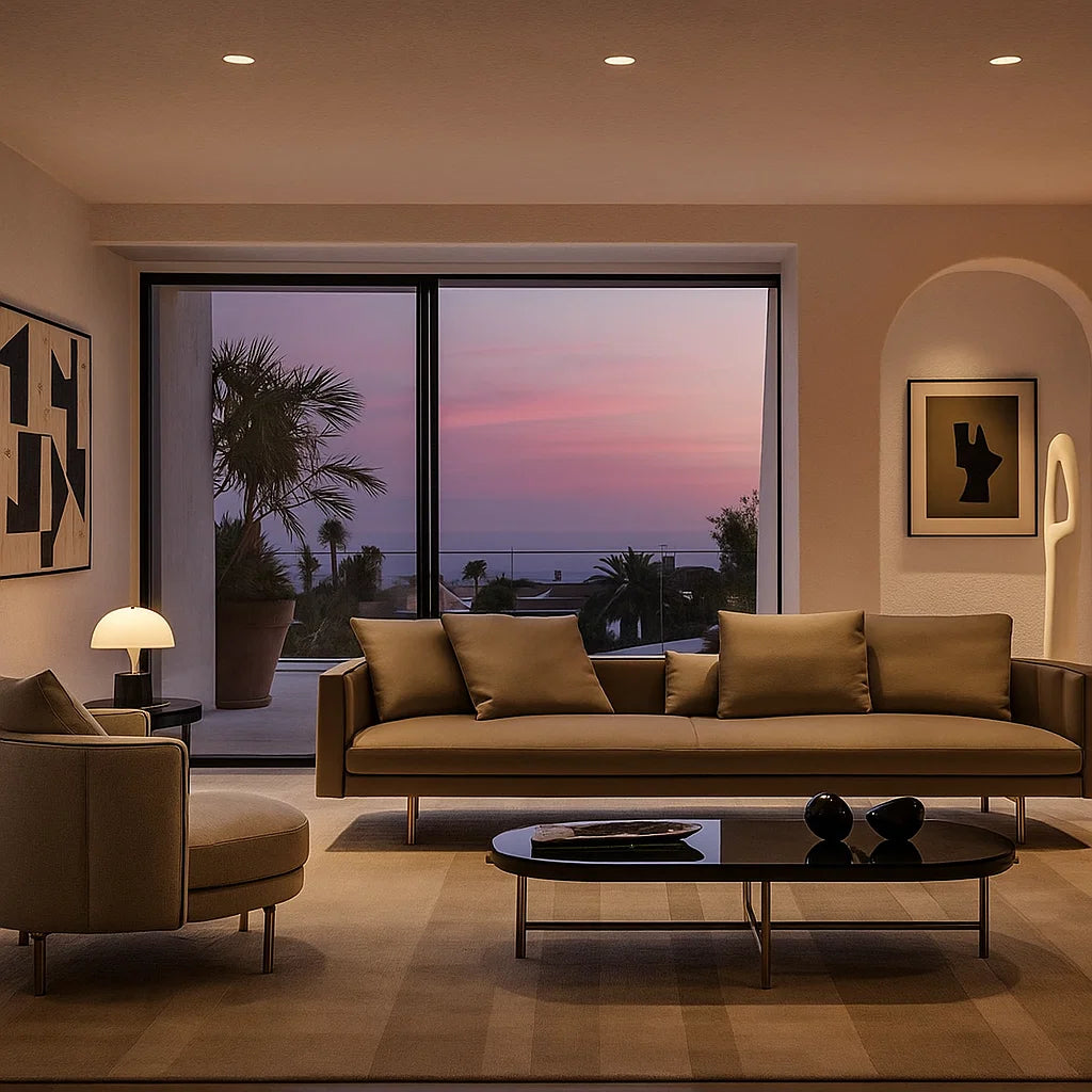 Ravino (SF12016) - Italian Minimalist Custom Sofa Bespoke in Leather & Fabric picket and rail