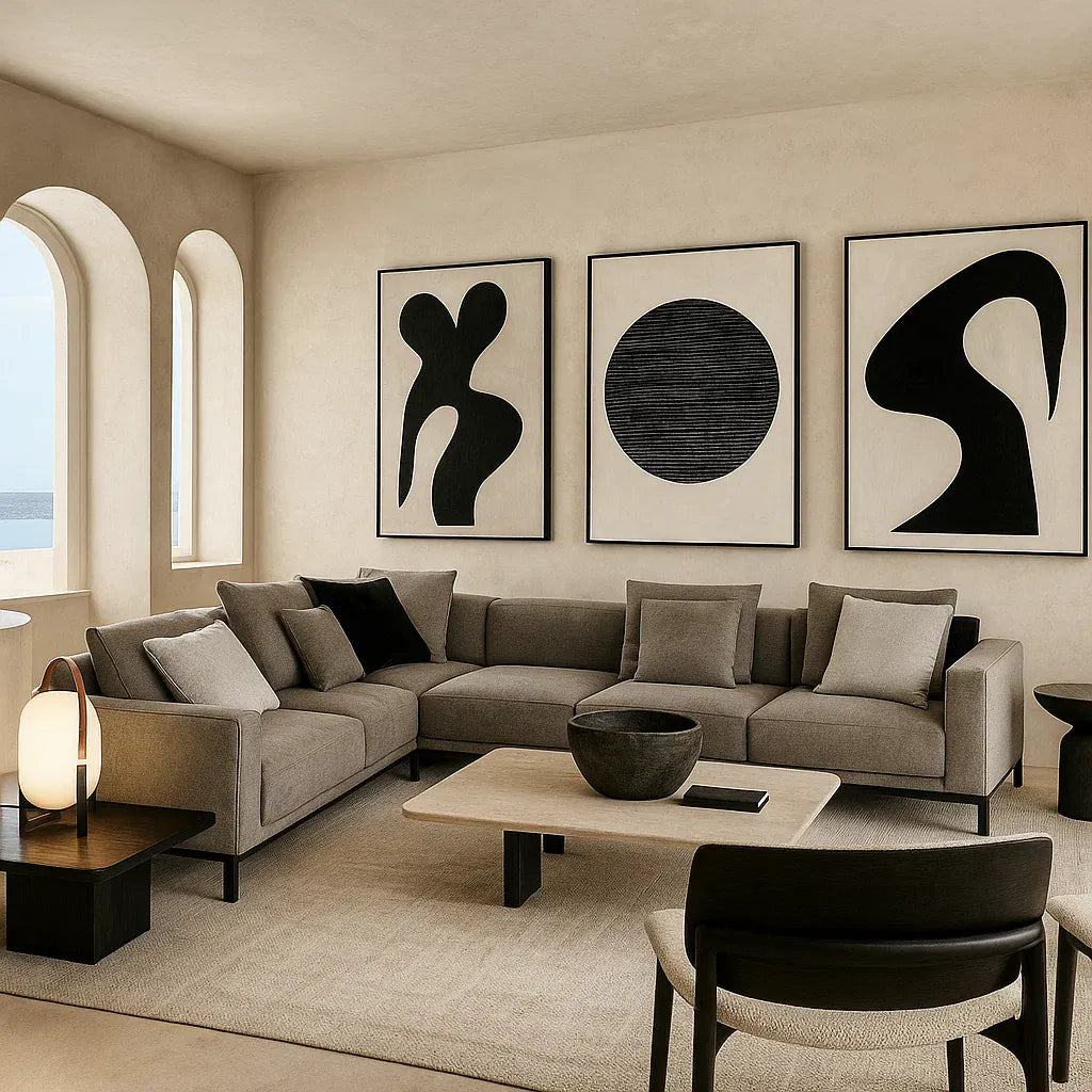 Riviera (SF-12031) - Italian Minimalist Custom Sofa Bespoke in Leather & Fabric picket and rail