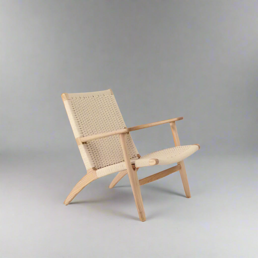 Rocky Lounge Chair (CH9297) - Custom Solid Wood American Oak Dining Chair Mid-Century Architect-Inspired Scandinavian Minimalist picket and rail