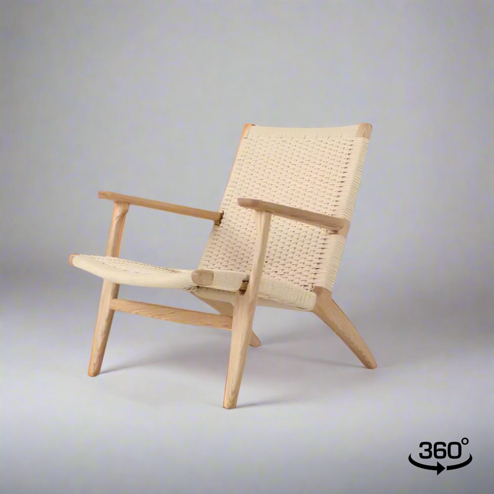 Rocky Lounge Chair (CH9297) - Custom Solid Wood American Oak Dining Chair Mid-Century Architect-Inspired Scandinavian Minimalist picket and rail