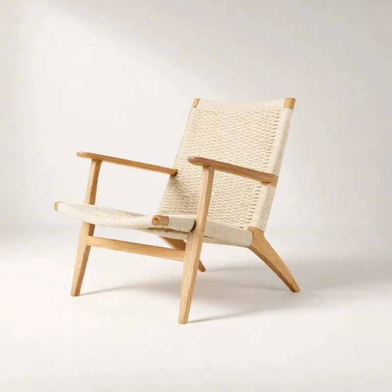 Rocky Lounge Chair (CH9297) - Custom Solid Wood American Oak Lounge Chair Mid-Century Architect-Inspired Scandinavian Minimalist picket and rail