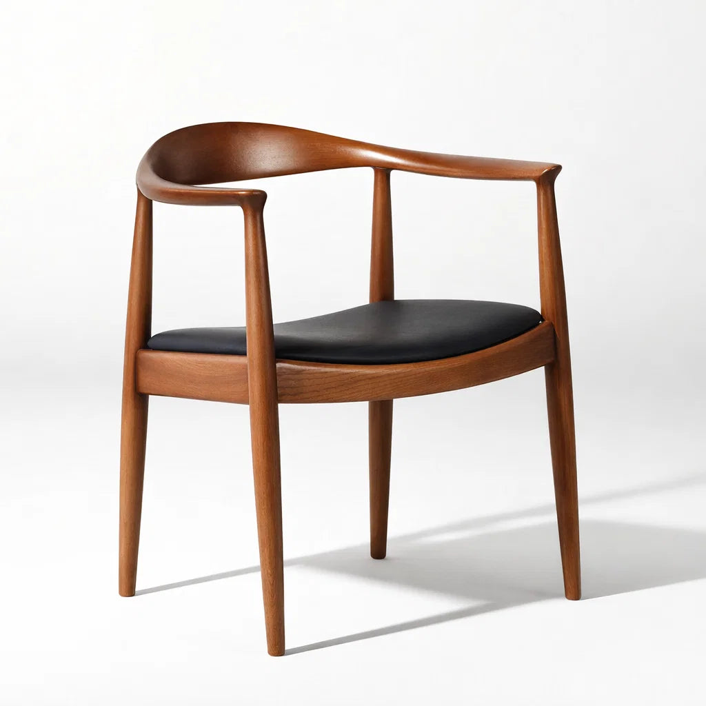 Roly Chair (CH7252B) - Custom Solid Wood American Oak Dining Chair Mid-Century Architect-Inspired Scandinavian Minimalist picket and rail