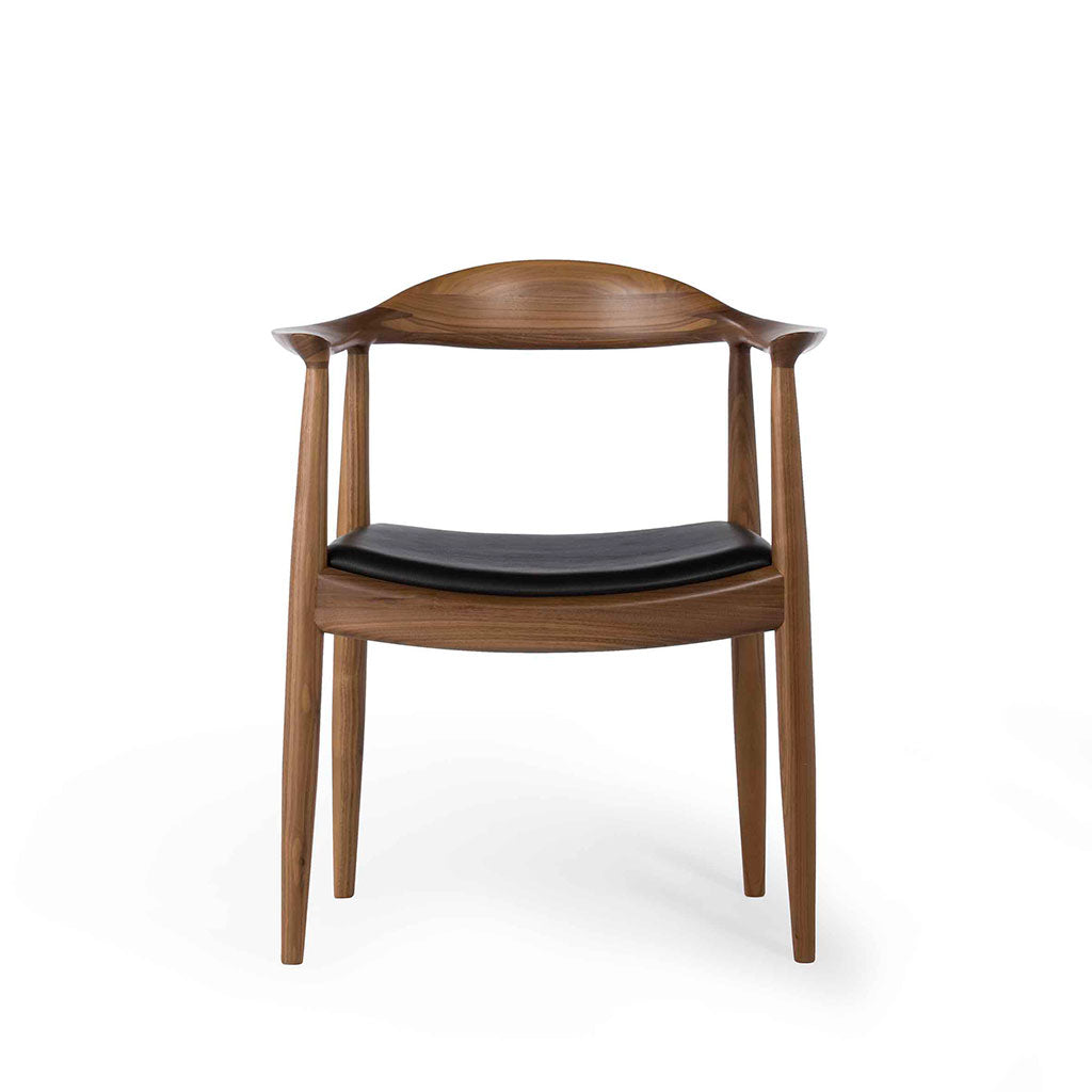 Roly Wooden Dining Chair - Solid American Ash Vegan Leather Seat (CH7252B) picket and rail