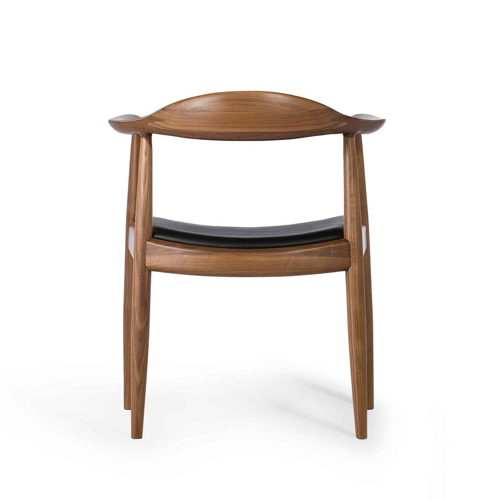 Roly Wooden Dining Chair - Solid American Ash Vegan Leather Seat (CH7252B) picket and rail